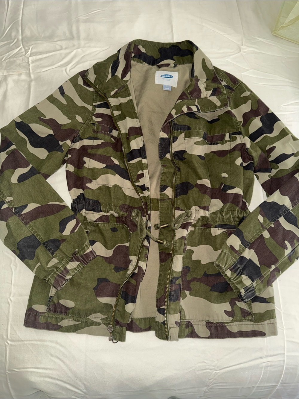 Old Navy Women's Camouflage Utility Jacket in Green & Brown